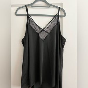 Black SHEIN lacy tank top with cross in front